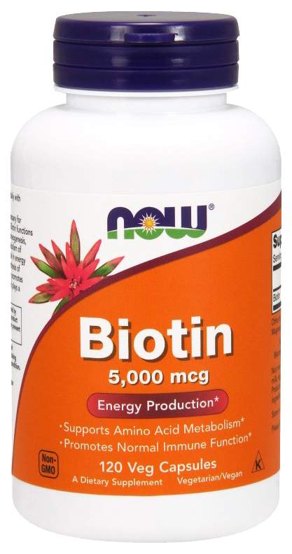NOW Biotin 5000 mg. 120 капс