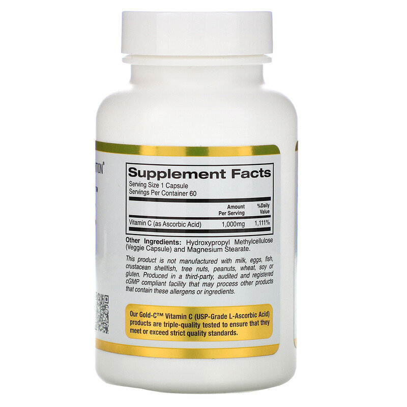 California Gold Nutrition Gold C 1000 mg. 60 капс