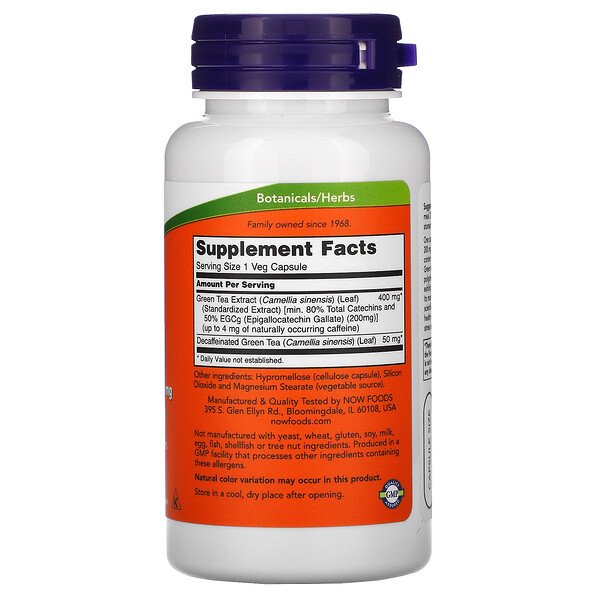NOW EGCg Green tea extract 90 капс.