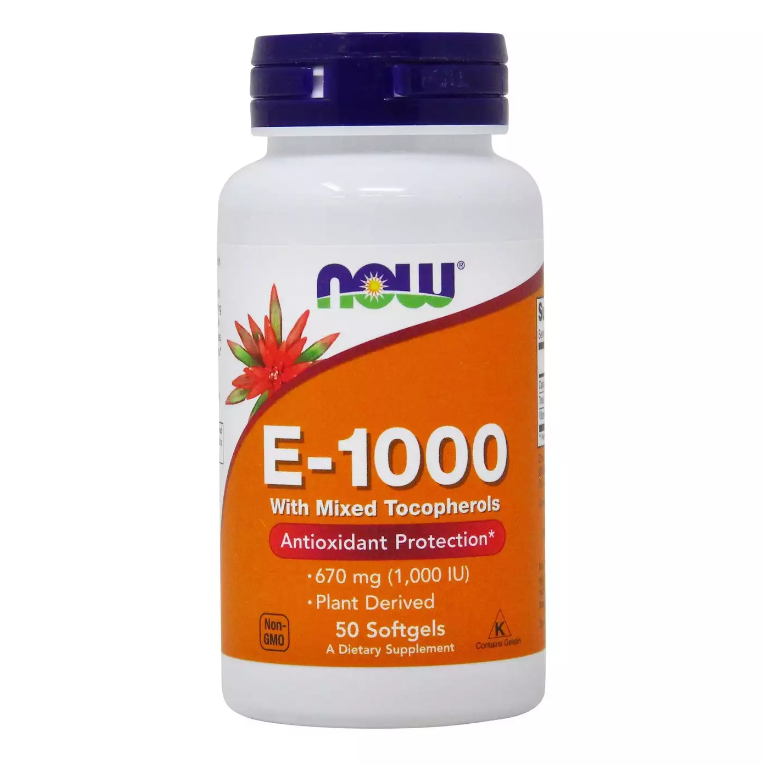 NOW E-1000 Mixed Tocopherols 50 гел.капс