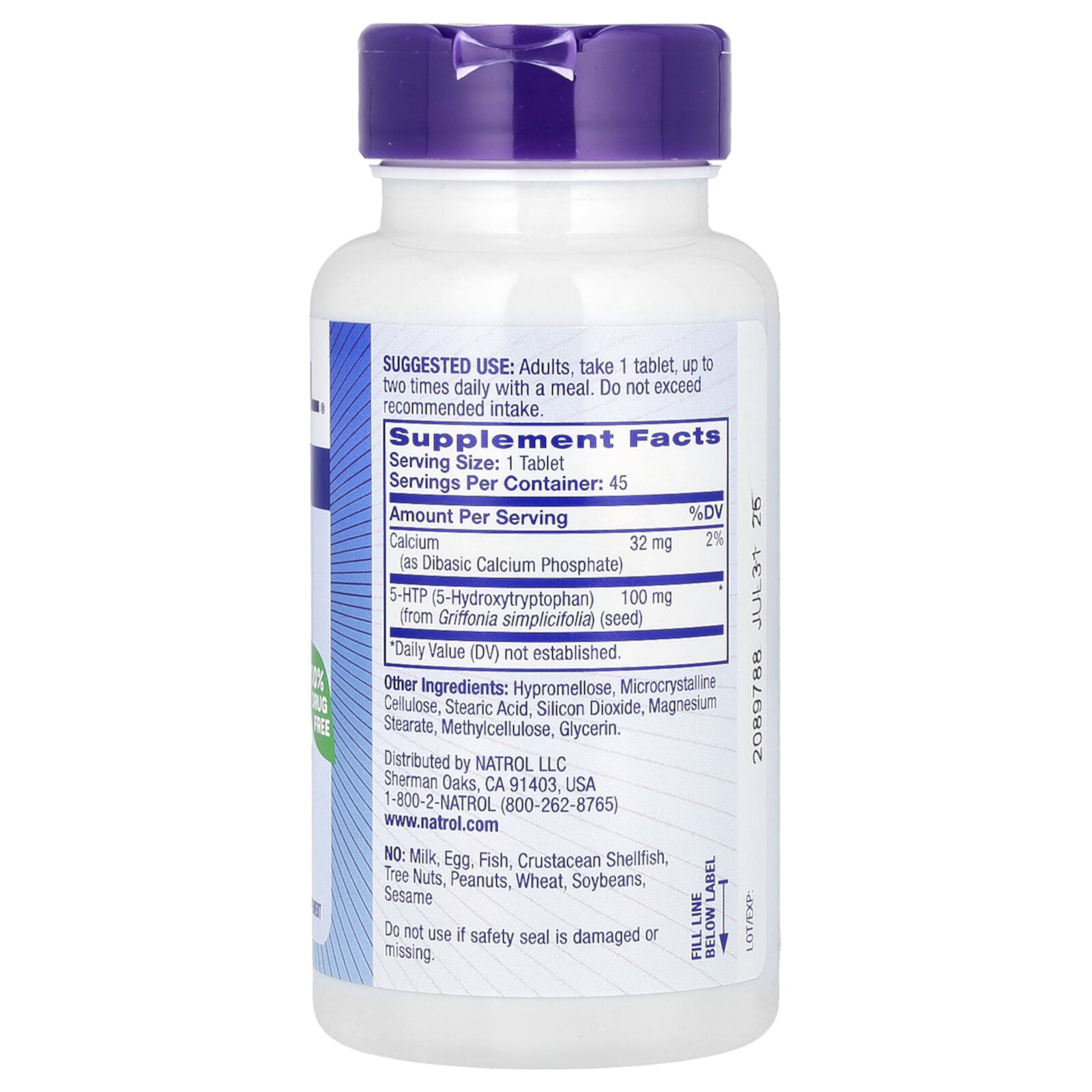 Natrol 5-HTP 100 mg 45 таб