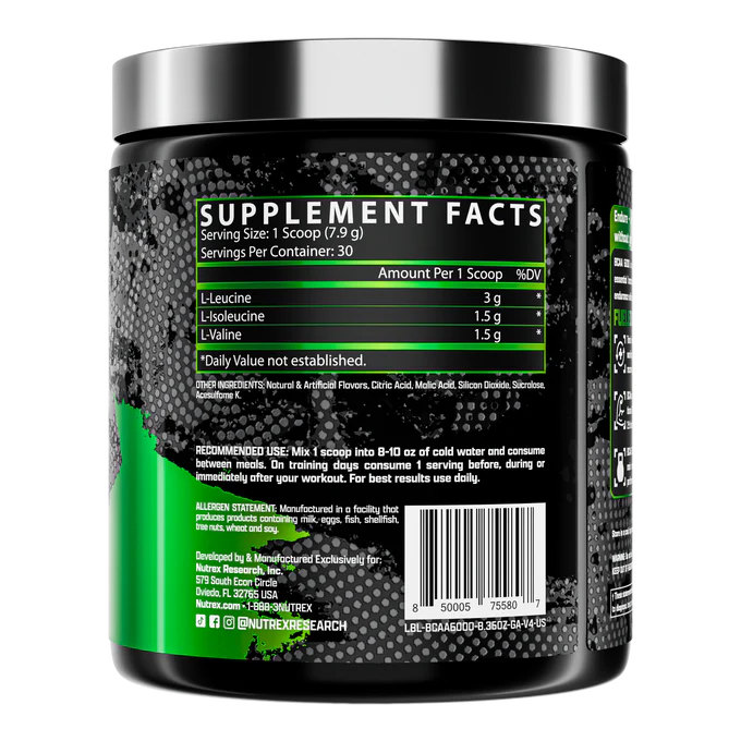 Nutrex BCAA 6000 231 гр