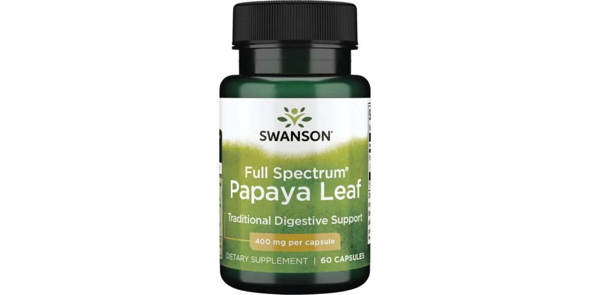 Swanson Full Spectrum Papaya Leaf 400 mg. (60 капс)