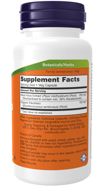 NOW Kava Kava 250mg. (60 капс)