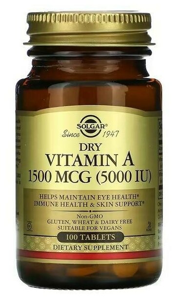 Dry Vitamin A 1500 mcg 5000 IU (100 таб)