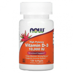 NOW Vitamin D-3 10.000 IU 120 капс.