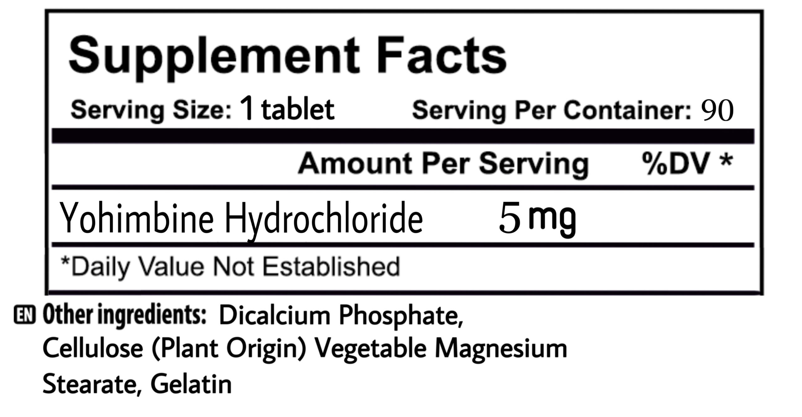 Noxygen Yohimbine HCL 5mg (90 табл.)