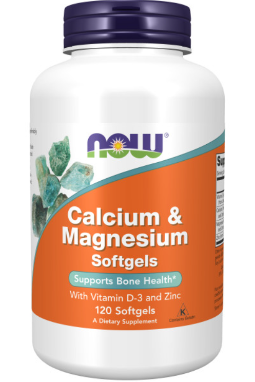 NOW Calcium & Magnesium +D3 (120 гел.капс)
