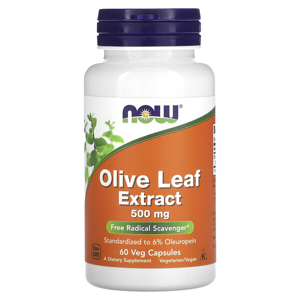 NOW Olive Leaf Extract 500 mg. 60 капс