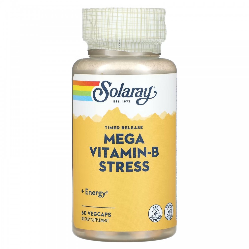 Solaray Mega Vitamin B-Stress Timed-R 60 капс