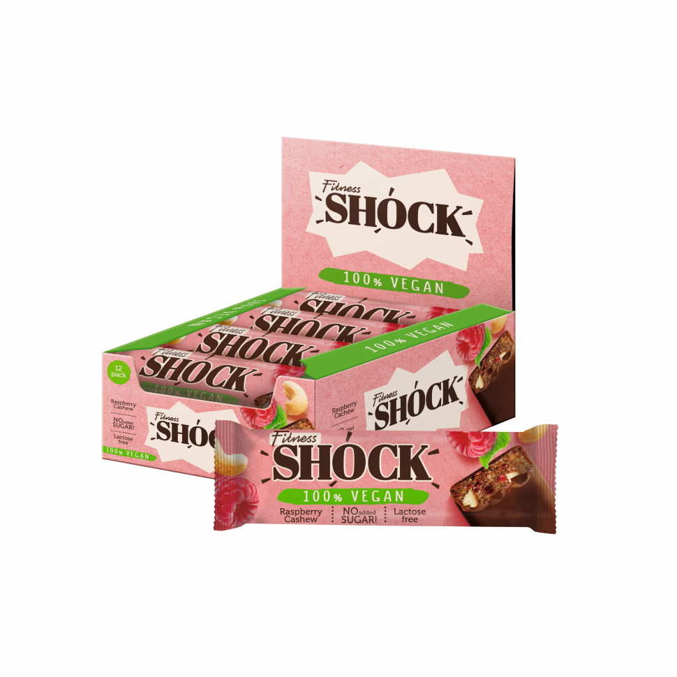 Батончики FitnesShock Vegan 45 гр