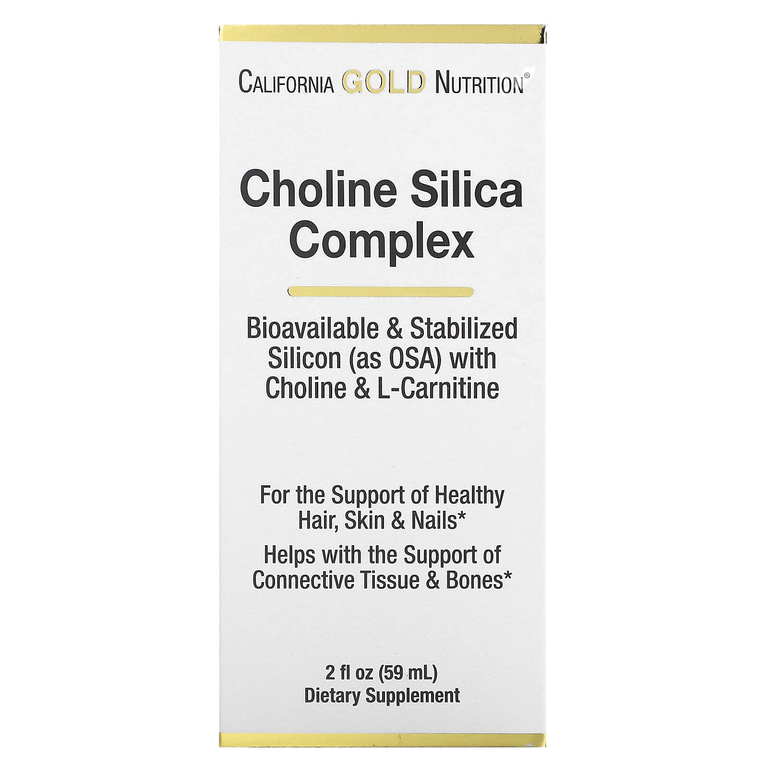 California Gold Nutrition Choline Silica Complex 59 мл