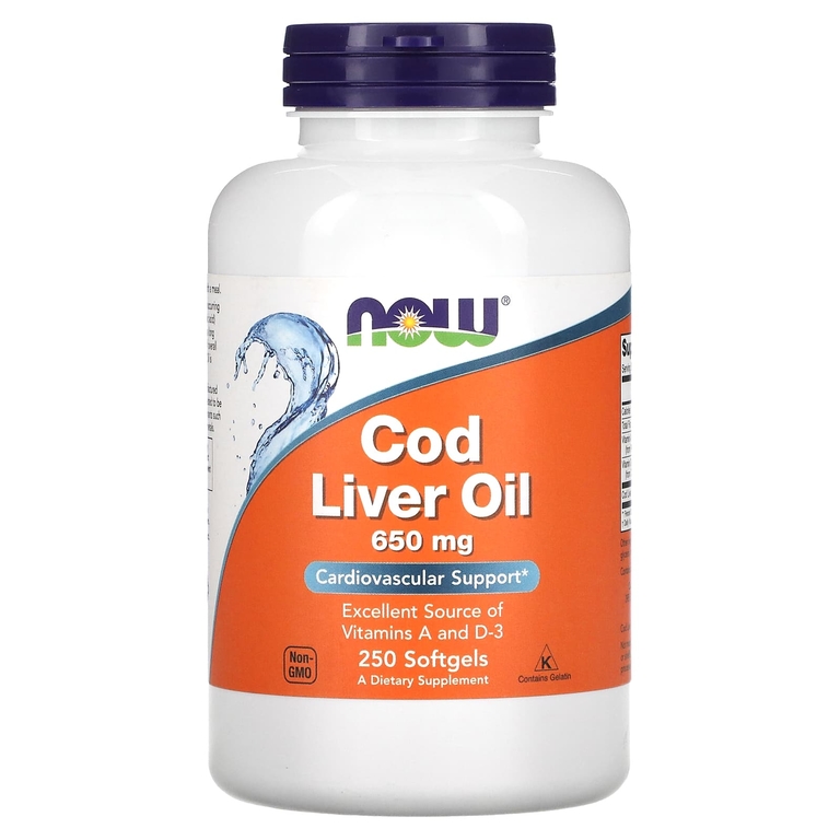 NOW Cod Liver Oil 250 гел.капс