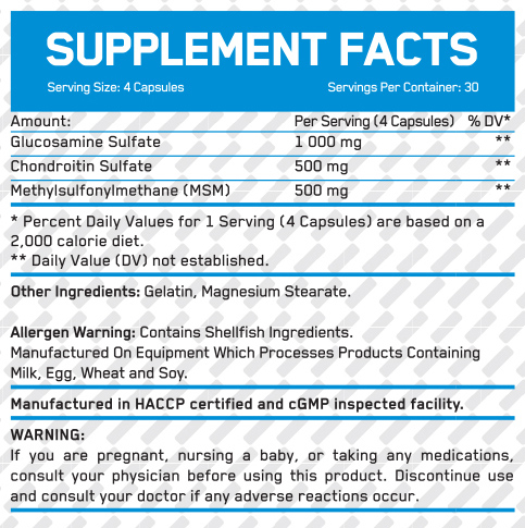 Everbuild Glucosamine Chondroitin&MSM Complex 120 капс