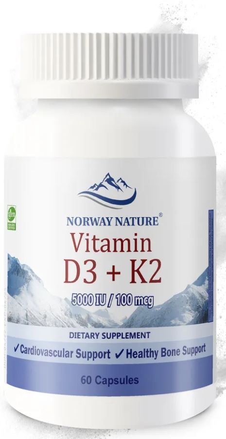 Norway Nature Vitamin D3+K2 60 капс