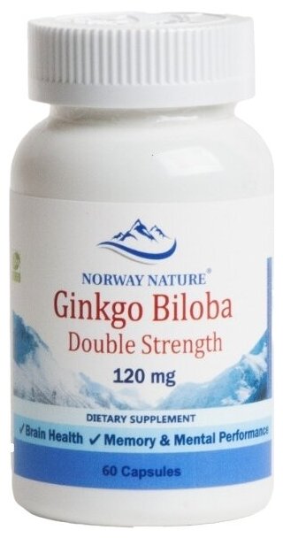 Norway Nature Ginkgo Biloba 120mg. 60 капс