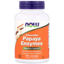 NOW Chewable Papaya Enzymes 180 пастилок