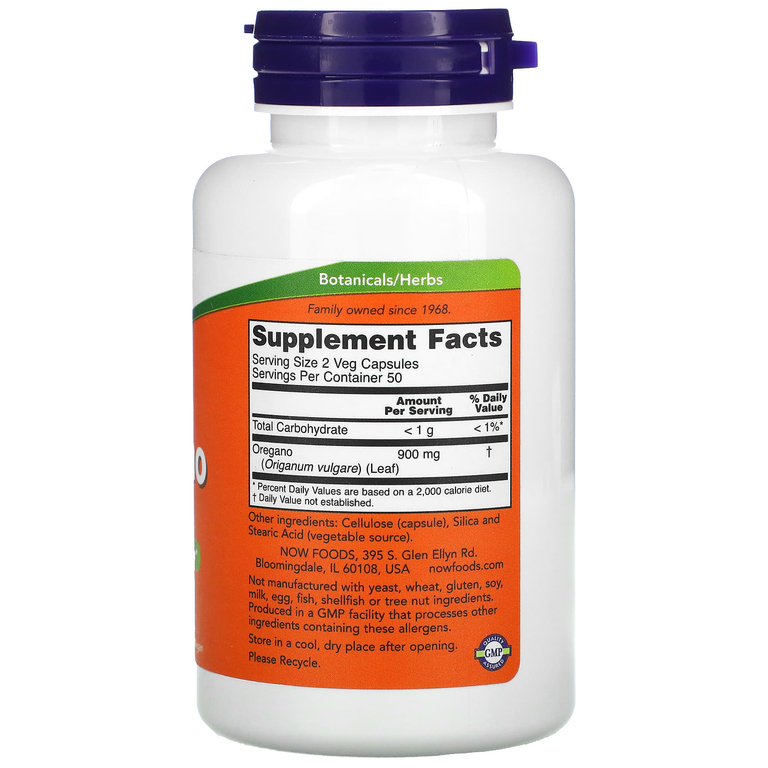NOW Oregano 450 mg. 100 капс