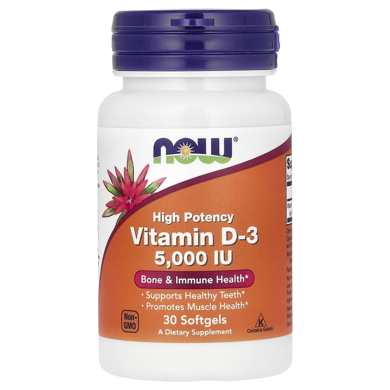 NOW Vitamin D3 5000 30 капс