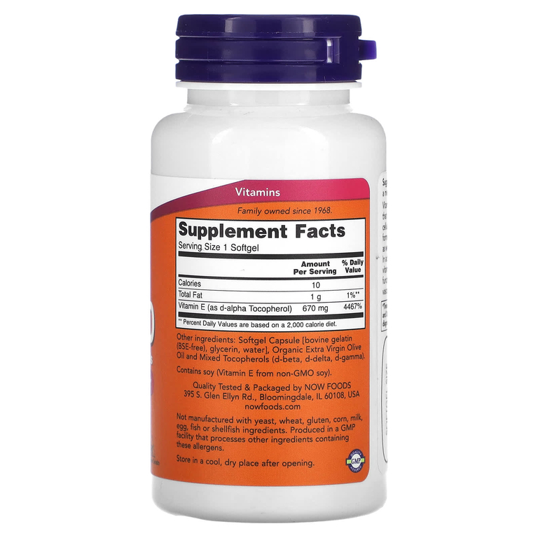 NOW E-1000 Mixed Tocopherols 50 гел.капс