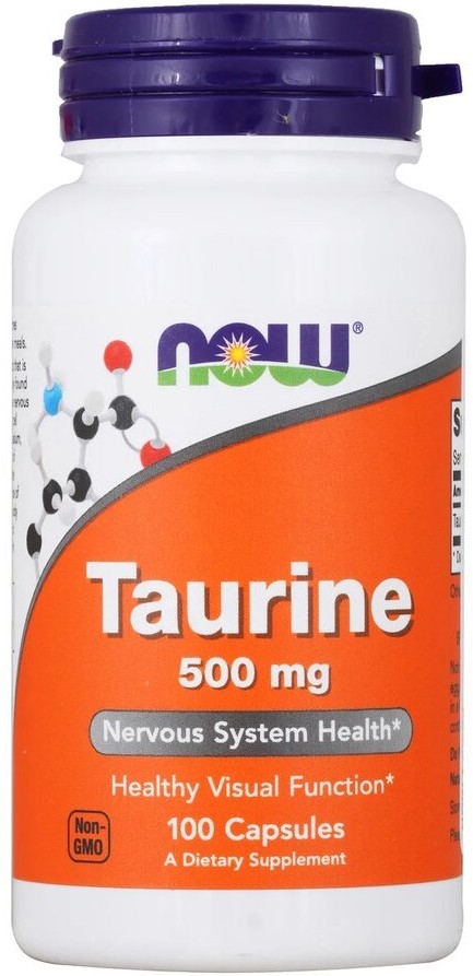 NOW Taurine 500 mg 100 капс