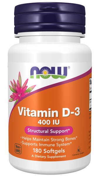 NOW Vitamin D-3 400IU 180 гел.капс
