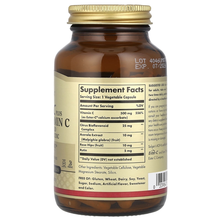 Solgar Ester-C Plus 500 mg Vitamin C 50 капс
