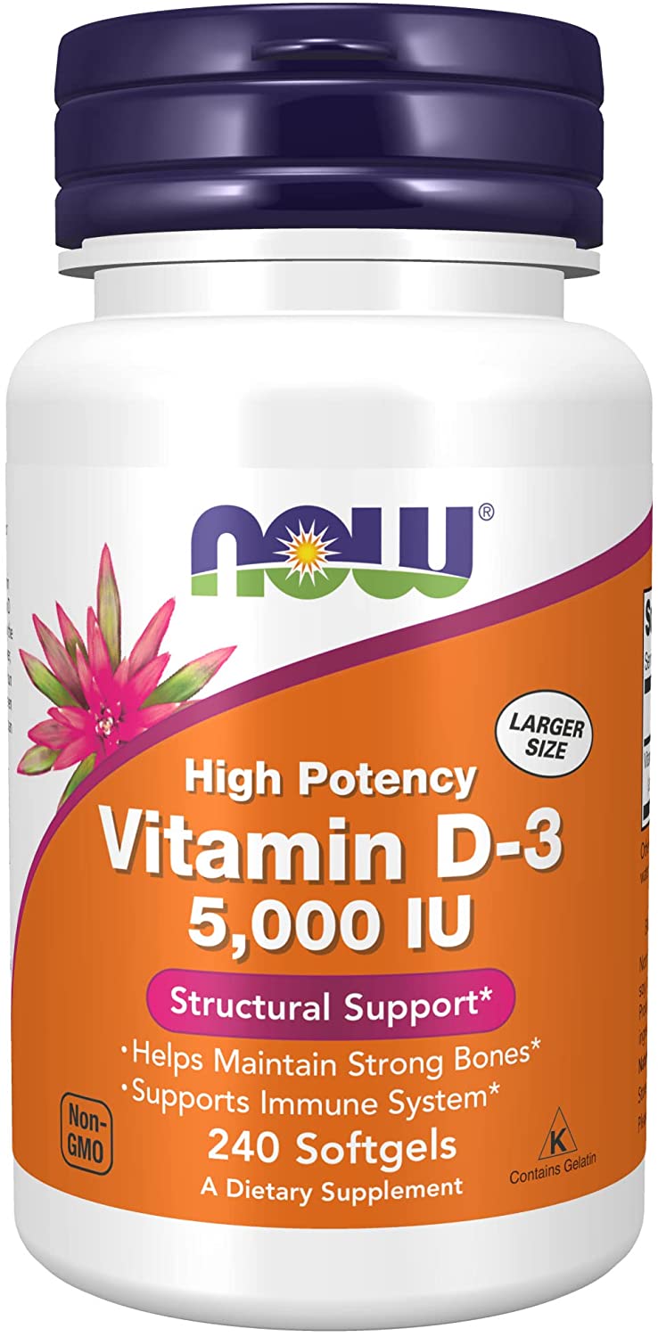 NOW Vitamin D-3 5000 240 гел.капс