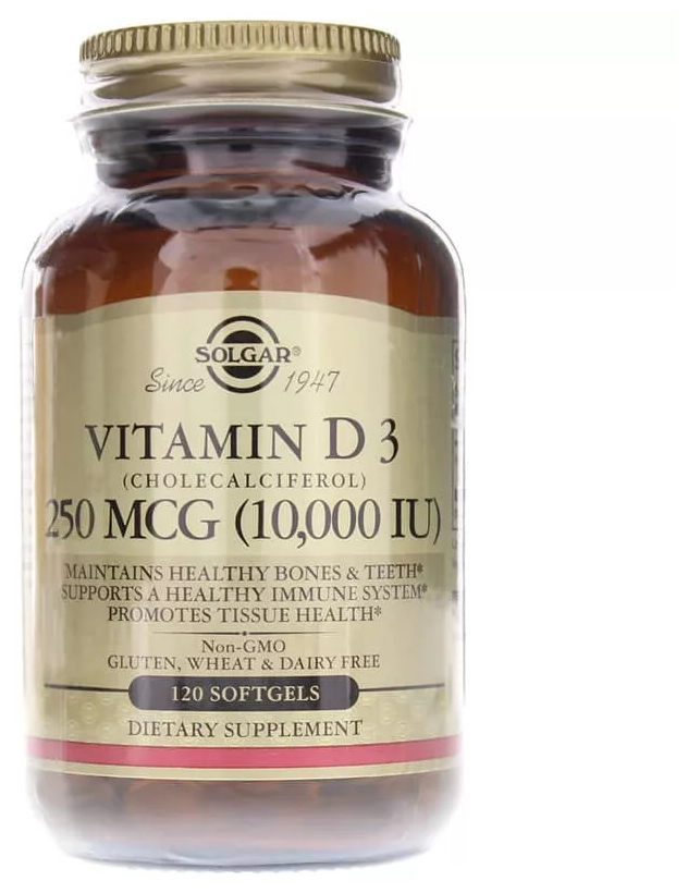 Solgar Vitamin D3 250 mcg 120 гел.капс