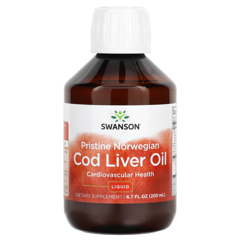 Swanson Pristine Norwegian Cod Liver Oil Liquid 200мл