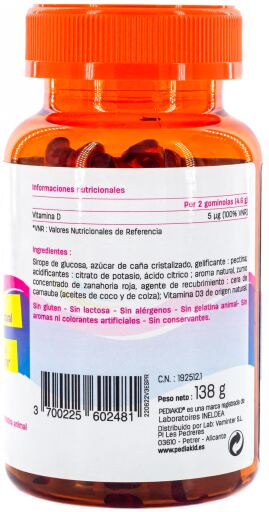 Pediakid Gommes Vitamine D3 60 жевательных мишек