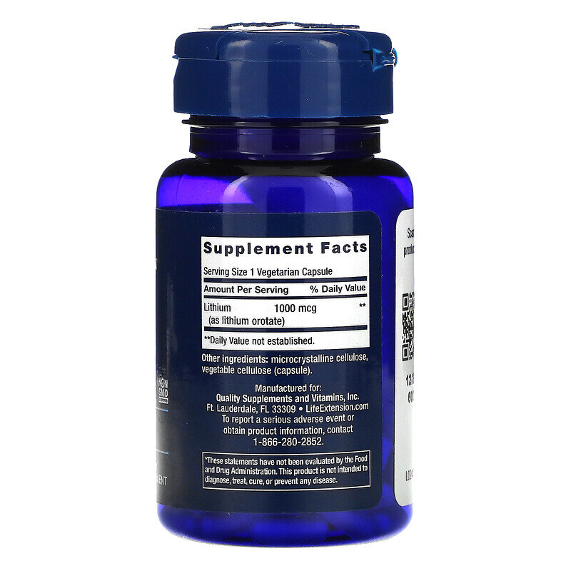 Life Extension Lithium 1000 мкг 100 капс