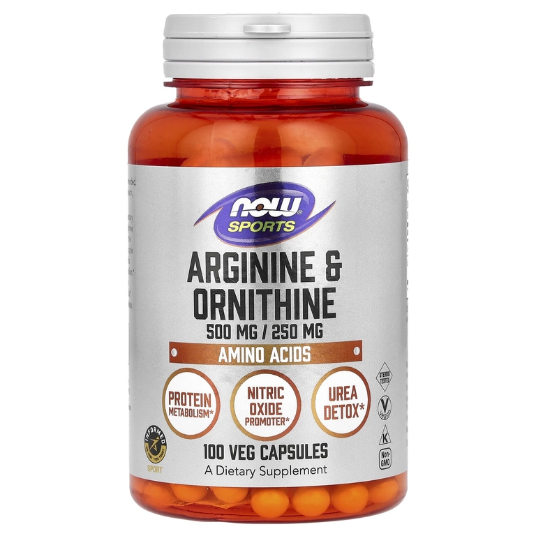 NOW Arginine&Ornithine 100 капс