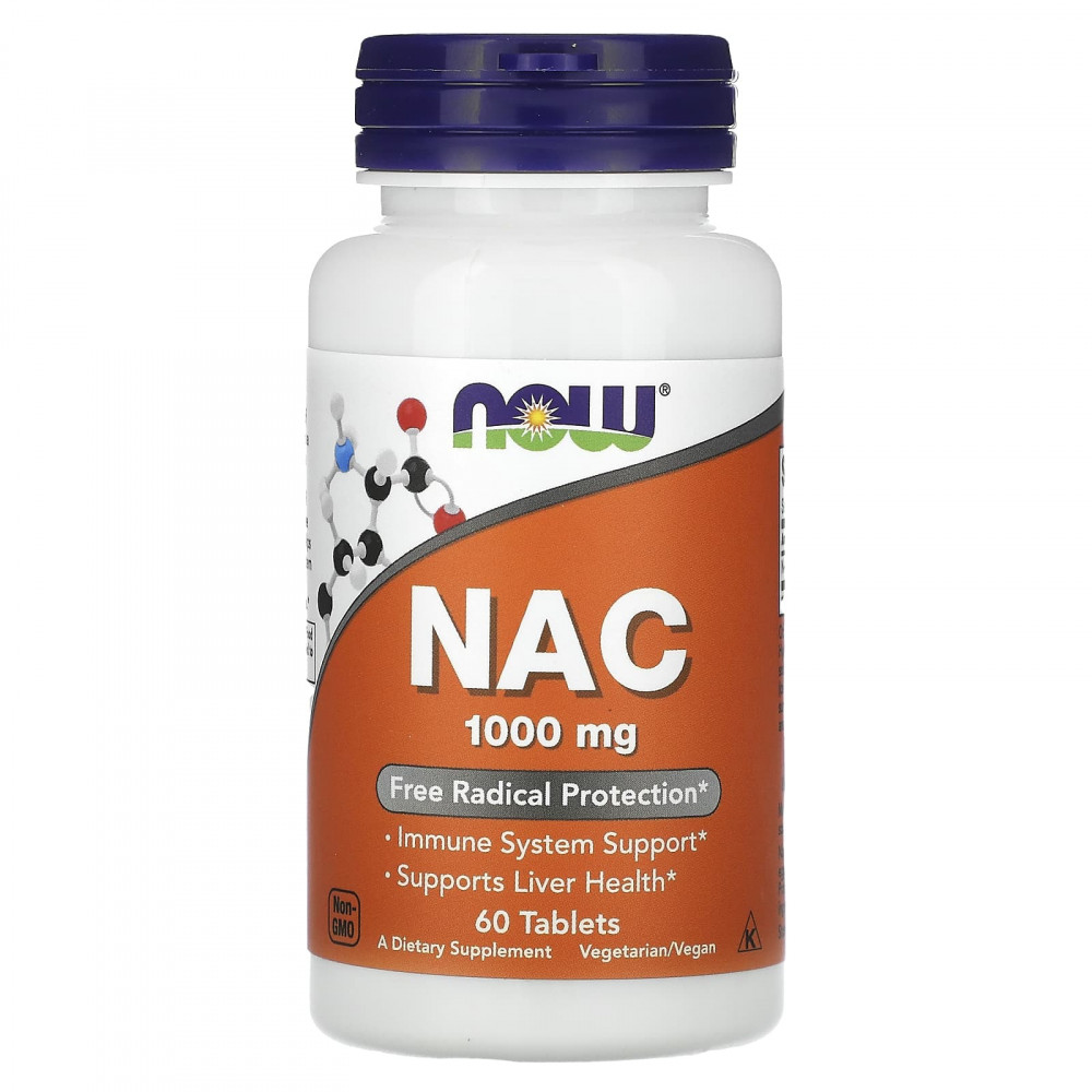 NOW NAC 1000 мг 60 табл