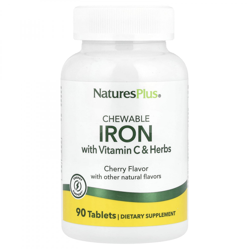 NaturesPlus Chewable Iron Vitamin C 90 таб