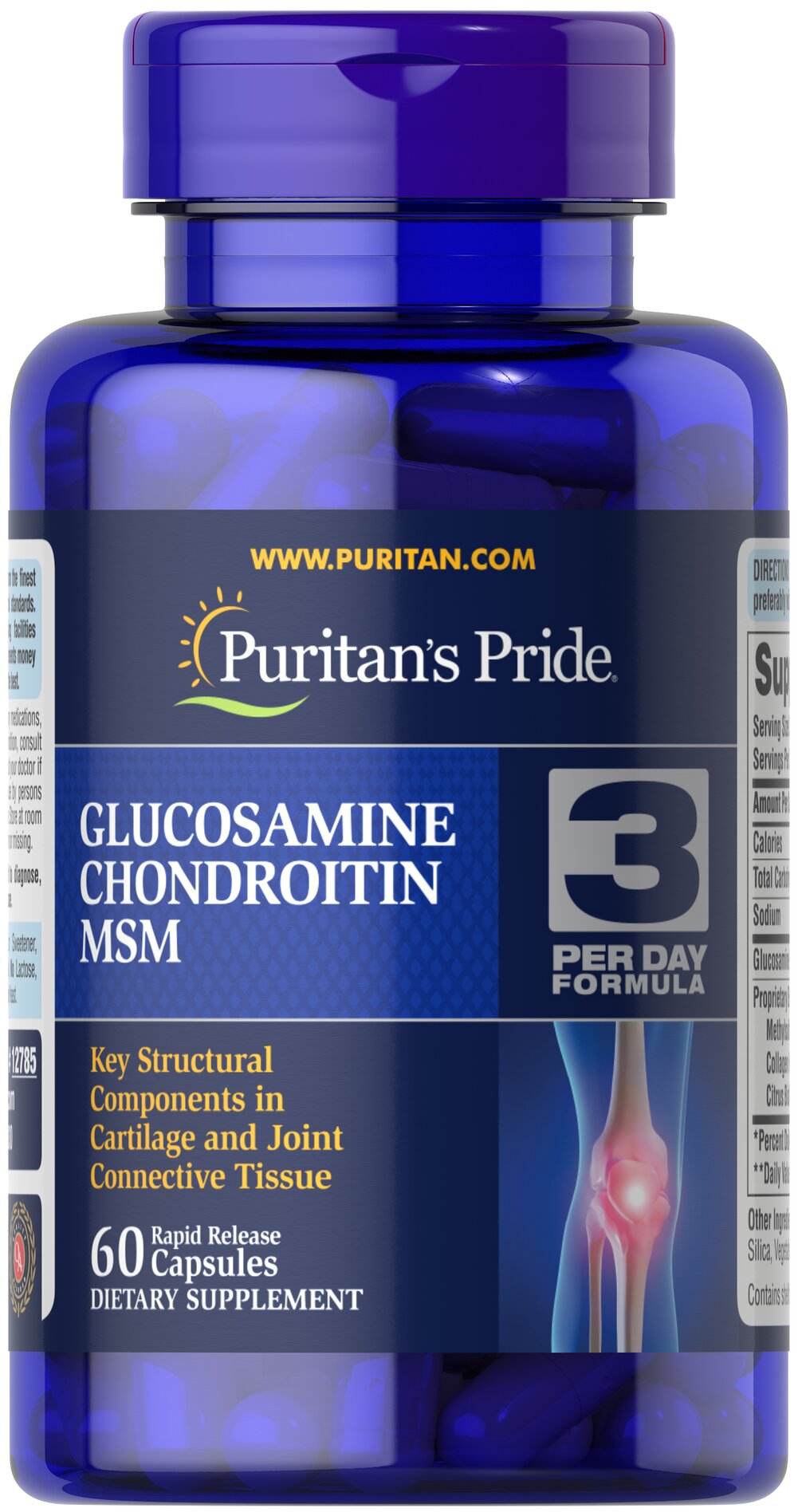 Puritan`s Pride Glucosamine Chondroitin MSM 60 капс