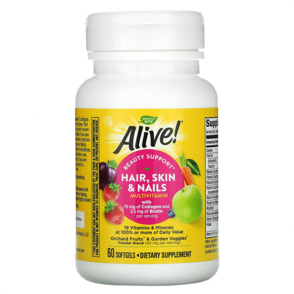 Nature's Way Alive! Hair-Skin-Nails Multi 60 гел.капс