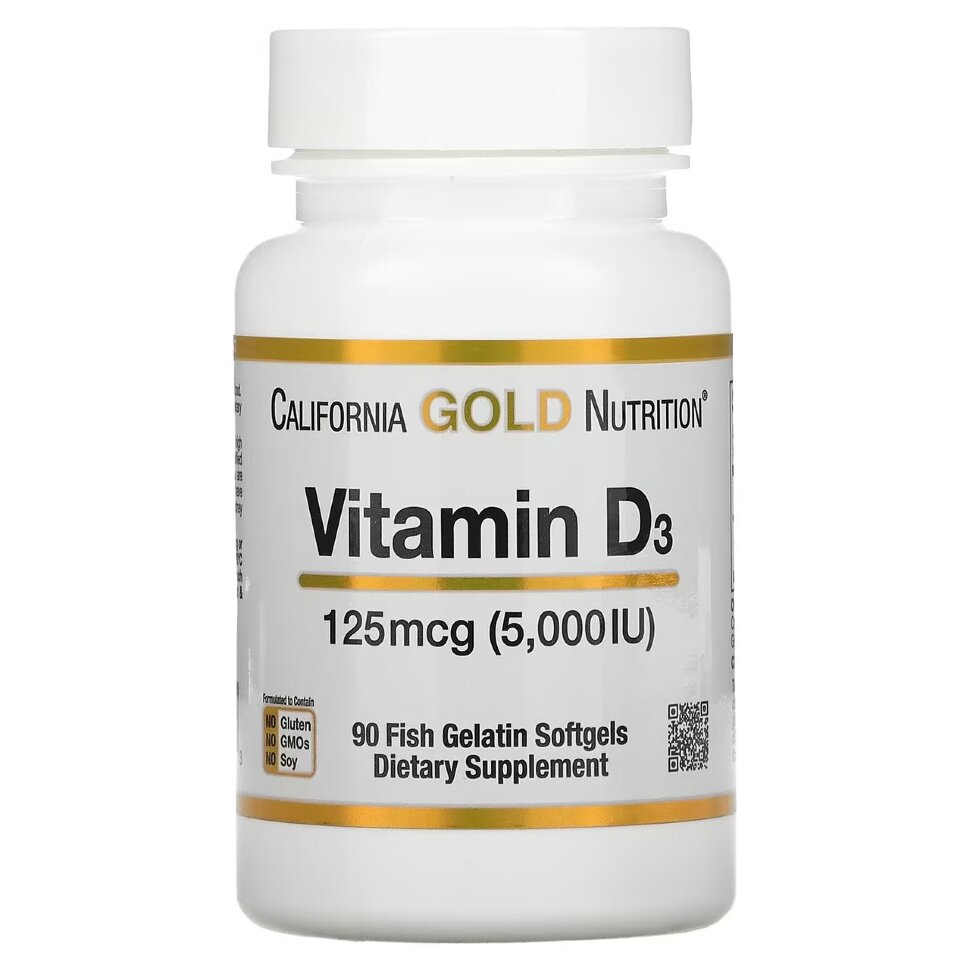 California Gold Nutrition Vitamin D3 5000 МЕ 90 капс.