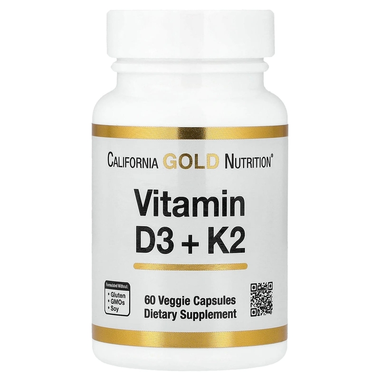 California Gold Vitamin D3 + K2 60 капс