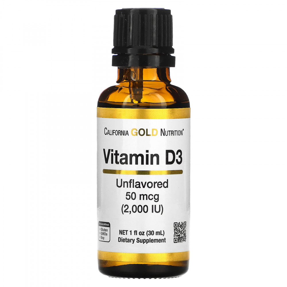 California Gold Vitamin D3 2000 IU 30 мл