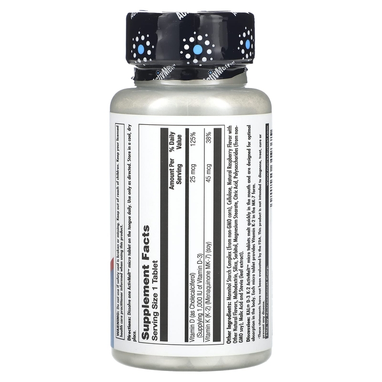 KAL D-3 K-2 ActivMelt 25mcg 60 таб