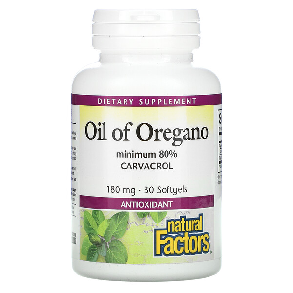 Natural Factors Oil Of Oregano 180 mg 30 капс