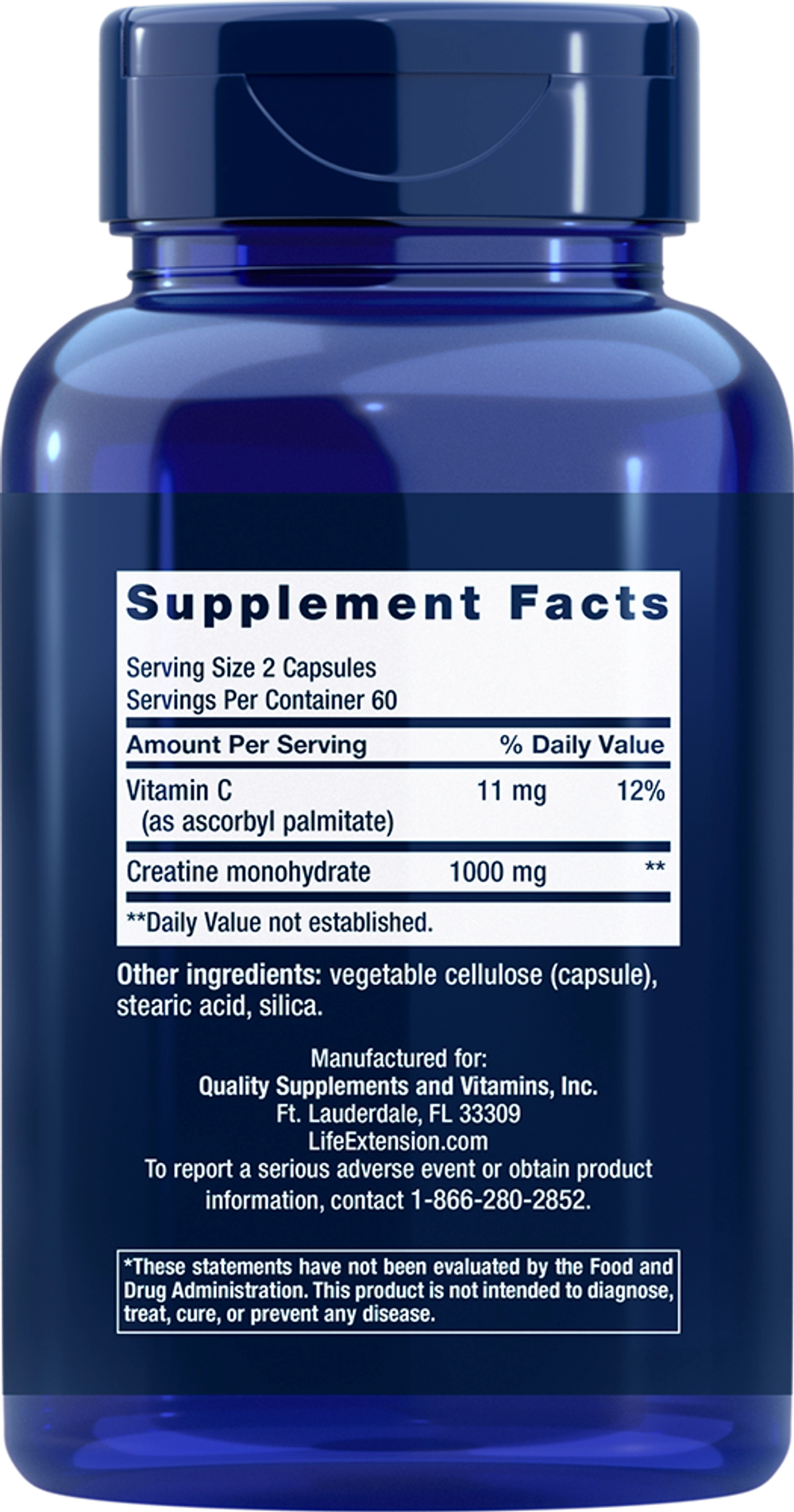 Life Extension Creatine Capsules 120 капс