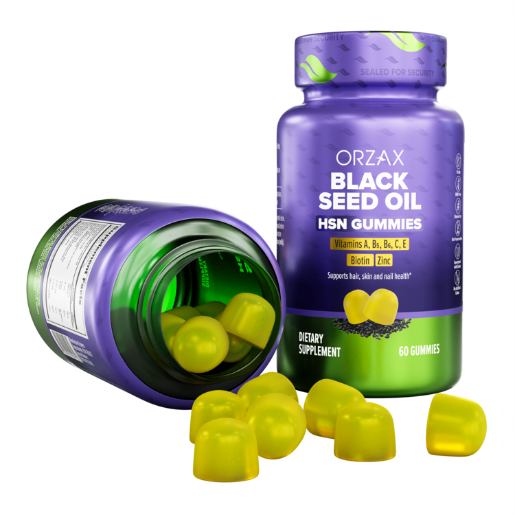 Orzax Black Seed Oil HSN Gummies 60 мармеладок