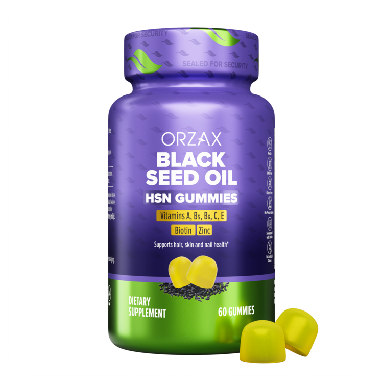 Orzax Black Seed Oil HSN Gummies 60 мармеладок