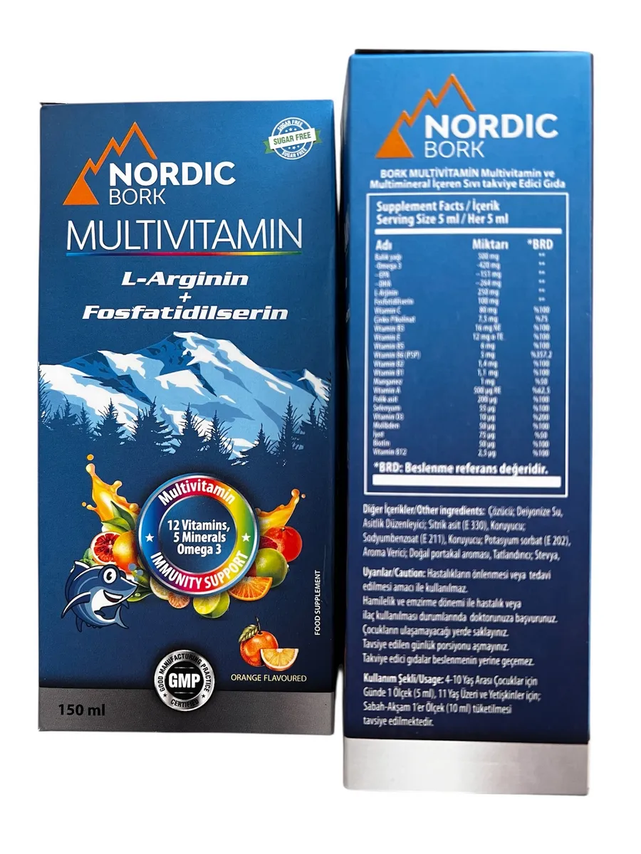 Nordic Bork Multivitamin +Omega3 150 мл