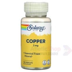 Solaray Медь Copper Bisglycinate 2 mg 100 капс