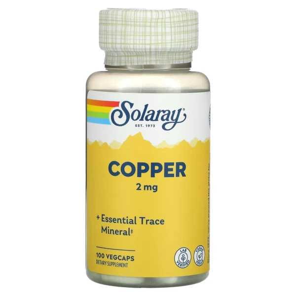 Solaray Медь Copper Bisglycinate 2 mg 100 капс