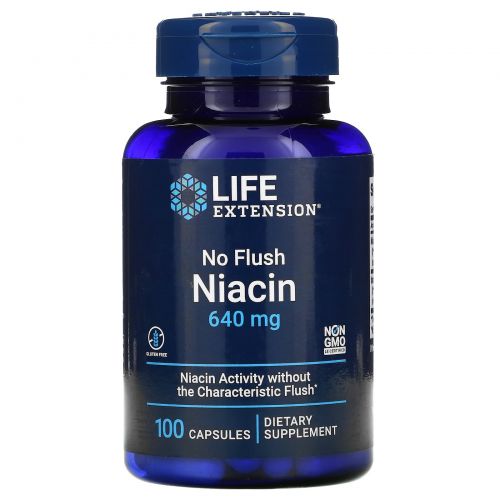 Life Extension No Flush Niacin 640 мг 100 капс