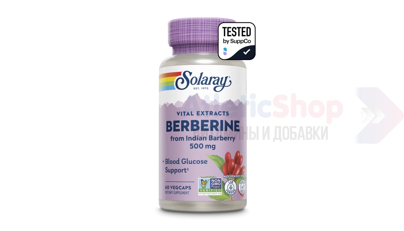 Solaray Берберин Berberine 500 мг 60 вег капсул